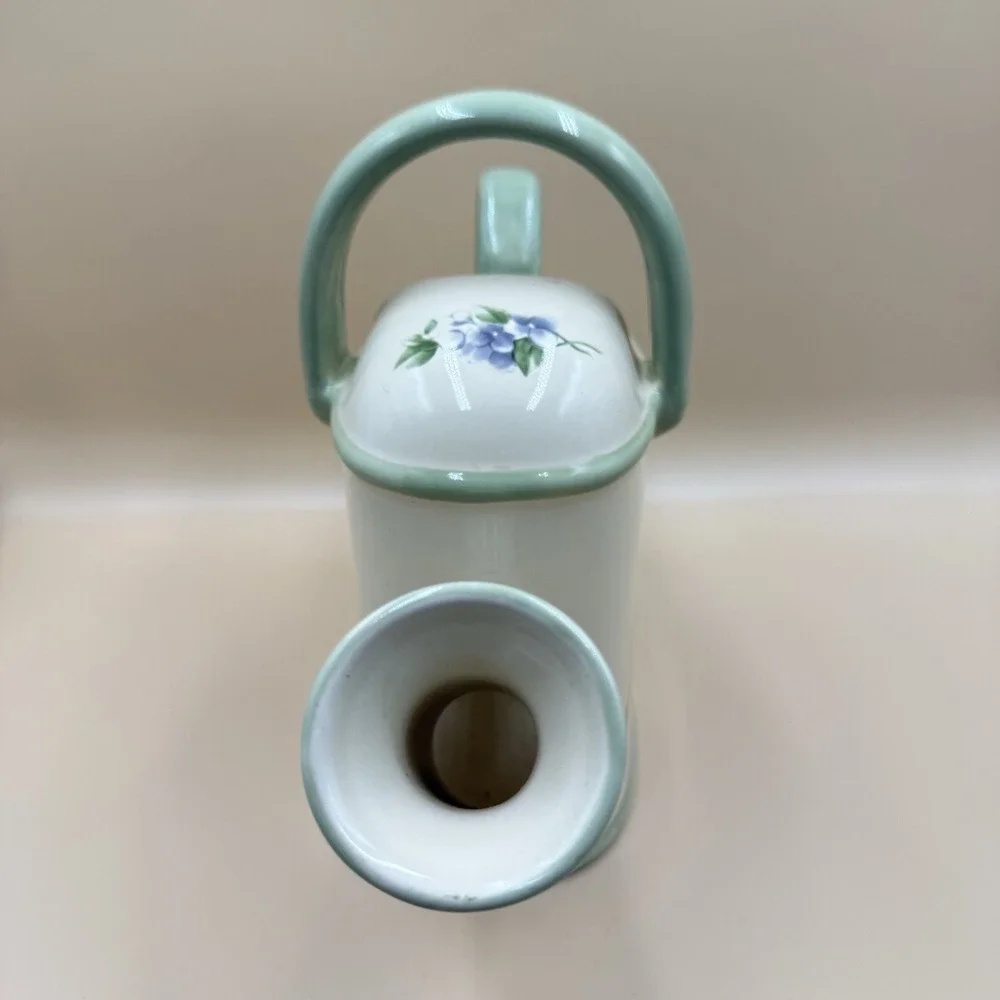 Pfaltzgraff‎ Garden Party Watering Can Pitcher Farmhouse Floral Ceramic Pitcher